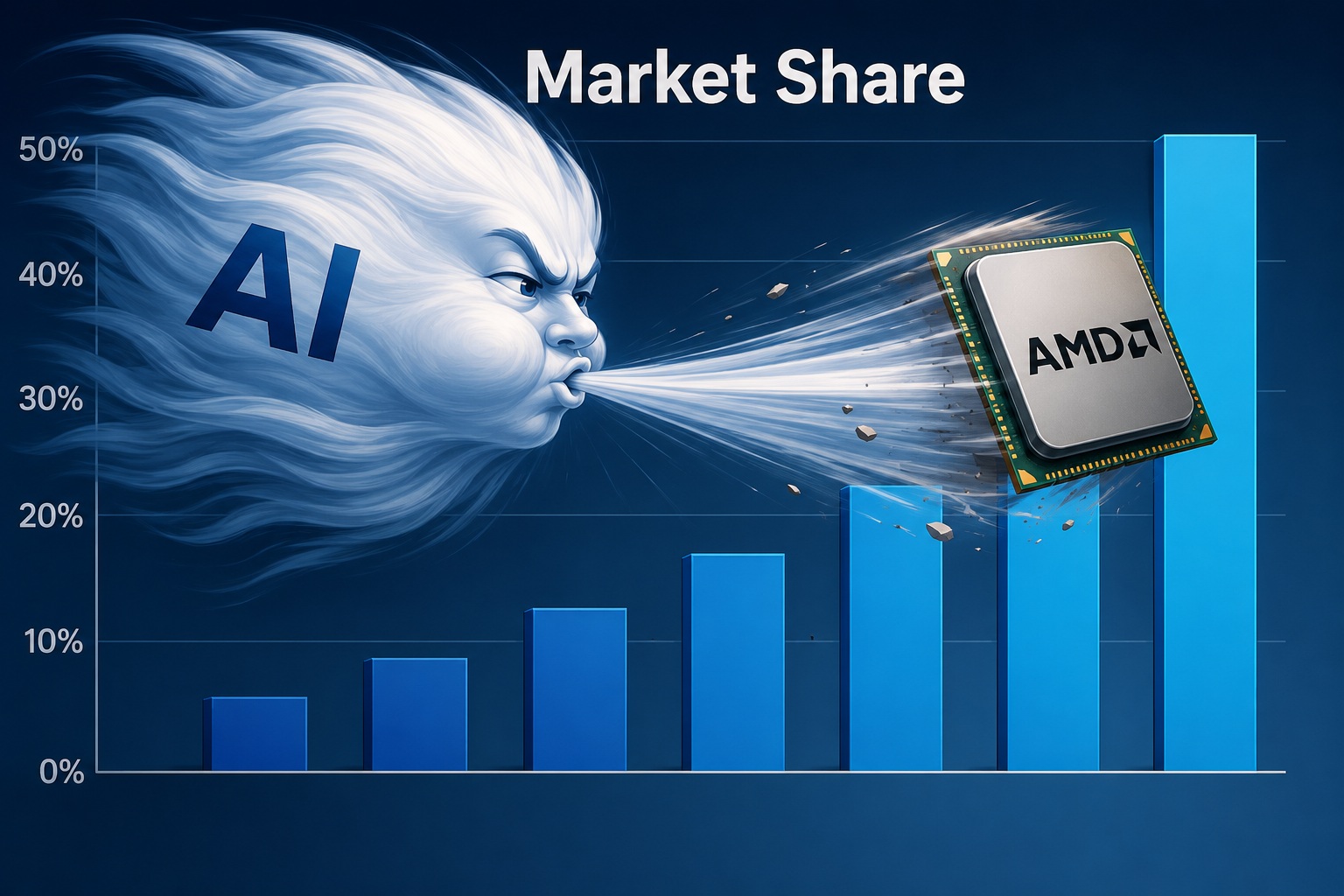 AMD pushes rack-scale AI systems as server share rises